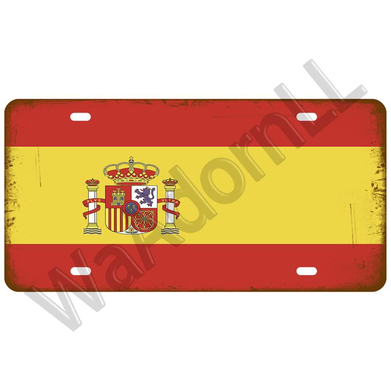 Металлический знак Германия США Флаг страны Франция Жестяная табличка Россия Испания Жестяная пластина для стены Домашний ресторан Ремесло Бар Декор