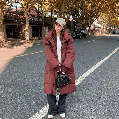 Осень-зима, утепленная теплая парка, женская повседневная милая однотонная Свободная куртка с капюшоном и большим карманом, верхняя одежда
