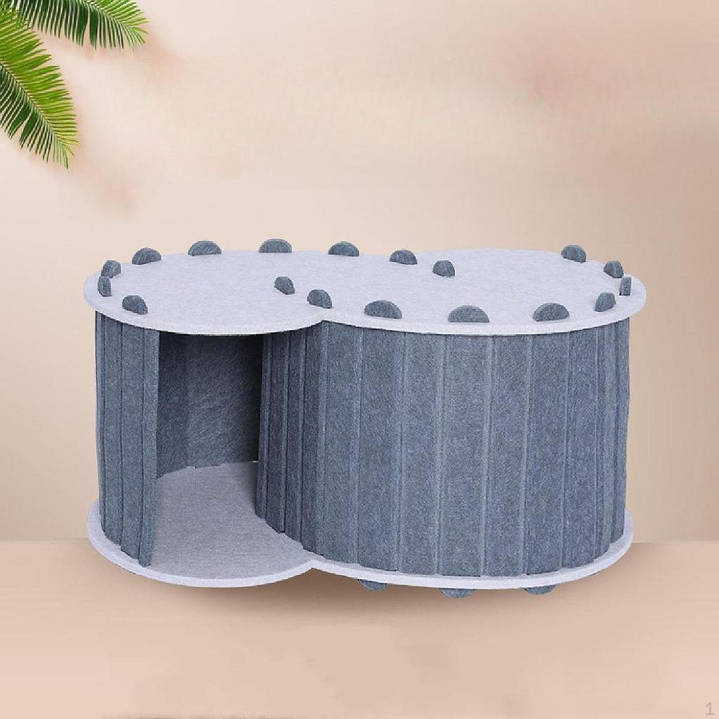 Туннель для кошачьих игр, пещера с 2 отверстиями, дышащая, всесезонная игровая площадка, удобный съемный чехол