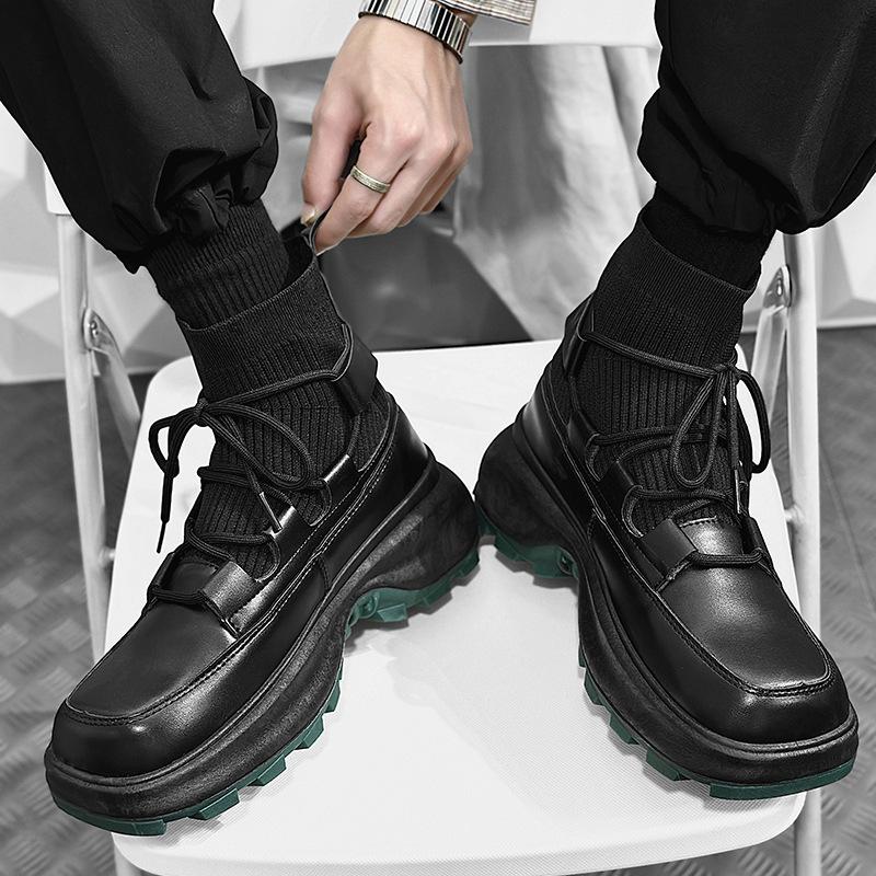 Ботинки мартинсы кожаные ботинки платформа осень и зима новые мужские ботинки зимние ботинки мужские ботинки мартинсы