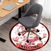 1PC snowman welcome Office Round Area Rug, Under Office Chairs Bedroom Living Room Home Decor,Carpet for Office, -1110175