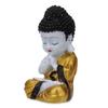 Полирезиновая статуэтка Будды Декоративная фигурка Маленький Будда-монах, (Золотой с каймой)