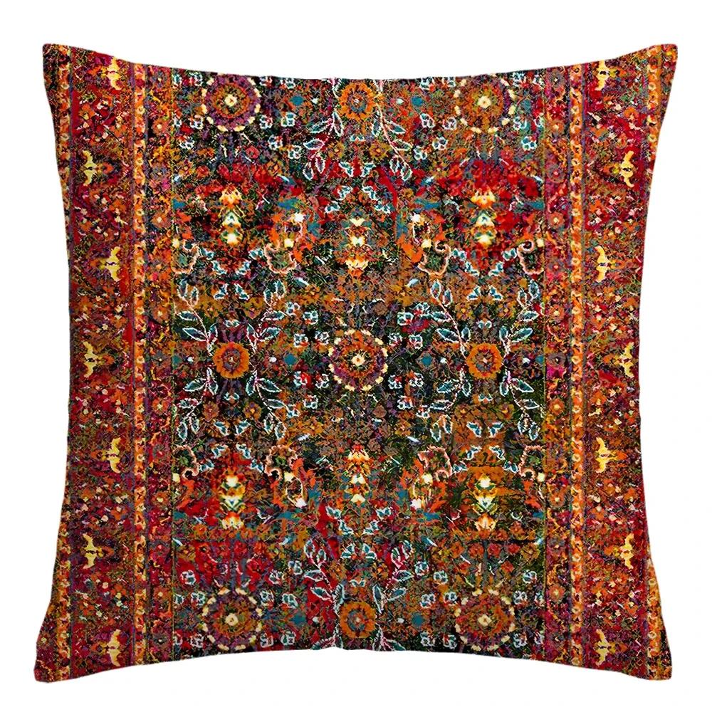 Moroccan Ethnic Cushion Cover, Short Plush Pillowcase 40x40 45x45 50x50 60x60, Sofa Decorative Cushion Cover, Home Decoration