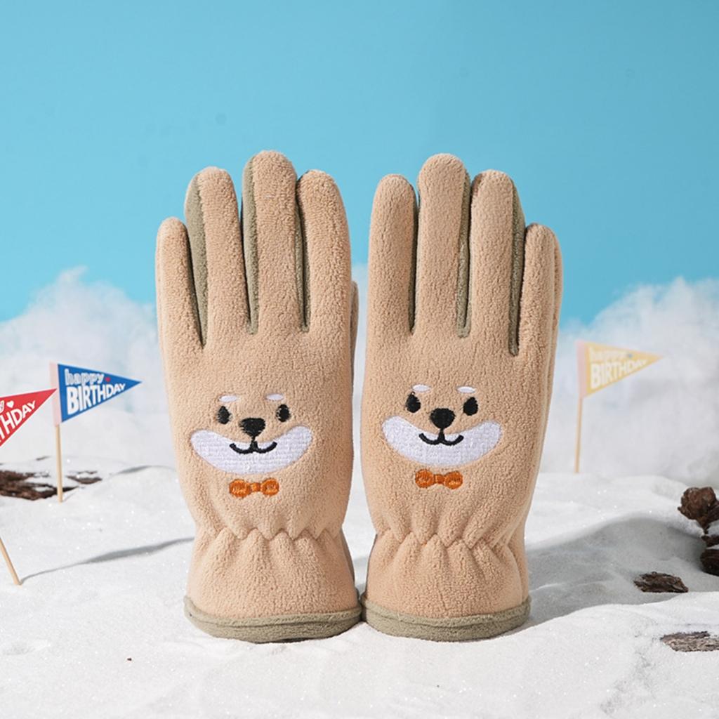 Children's Warm Gloves Plus Fleece Cold-proof Gloves