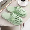 Обувь с полыми отверстиями, женские домашние сандалии с запахом, модная верхняя одежда, тапочки, бесшумная нескользящая обувь для ленивых, корейская летняя обувь