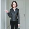 New Genuine Leather Jacket for Women, Sheepskin Short Suit Collar, Motorcycle Business Leather Jacket, Slim Fit