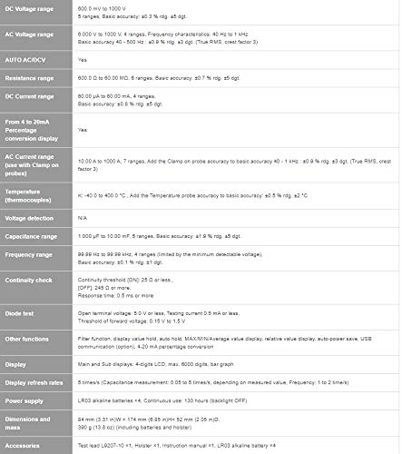 Hioki Цифровой мультиметр DT4253 Тестер DMM Сделано в Японии (Стандартная модель)