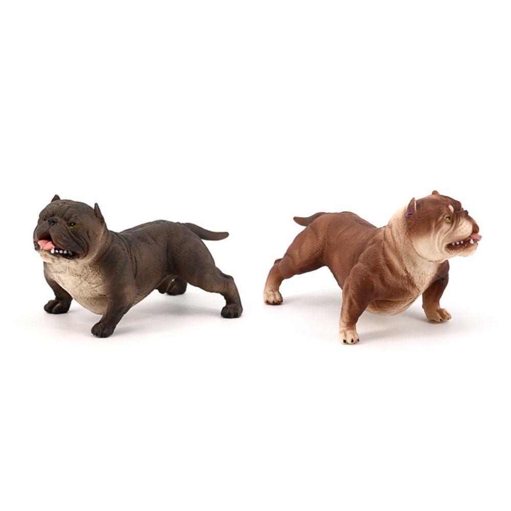 Ornaments Simulation Bulldog Animal Model Pitbull Figurine Bulldog Model  Home Decoration