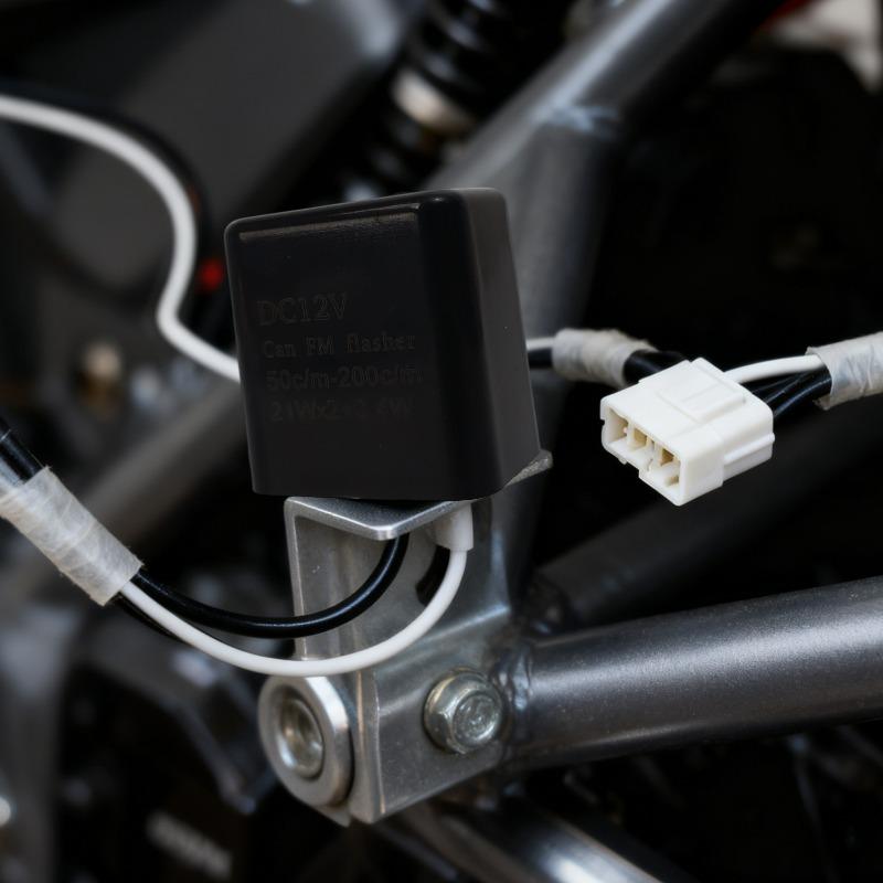 Adjustable 2-Pin Electronic LED Flasher Relay with Wires for Bikes Motorcycles Scooters Turn Signals Hyper Flash Blinkers Relay