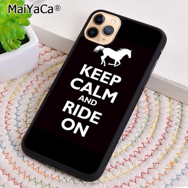 MaiYaCa Keep Calm and Ride On Love Horses Pony Phone Case For iPhone 17 Air 16 pro max 15 14 plus 12 13 Cover coque