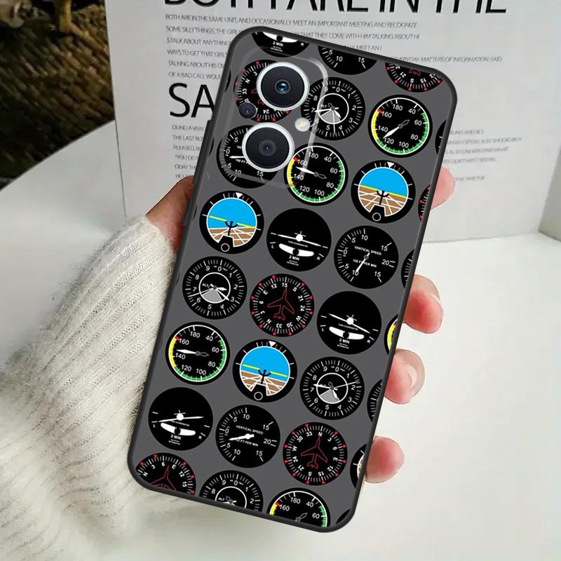 Чехол Flight Instruments Для OPPO Reno 13F 14F 12F 10 11 12 13 14 Pro 8T 7 8 Lite OPPO Find X6 X5 X8 X9 Pro