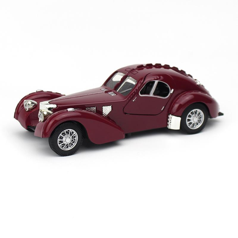 1:28 Vehicle Model Super Classic Pull Back Toy Car Educational Collection Door Open Car Model Gift Children Gift Car for Bugatti