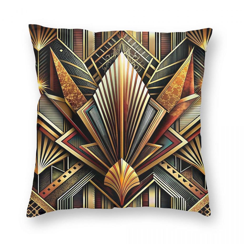 Tribute To Roaring Twenties Gatsby Pillowcase Polyester Linen Velvet Printed Zip Decorative Sofa Seater Cushion Cover