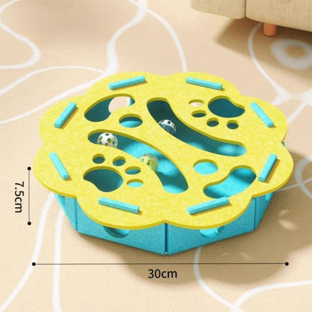 Felt Cat Puzzle Box Compact Size Cat Exercise Toy Durable Pet Entertainment Supplies  Kitten