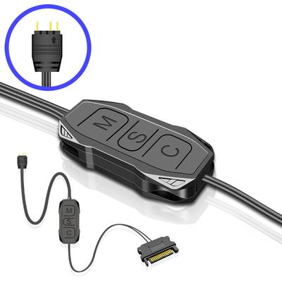 Argb контроллер 5V 3Pin к Sata блоку питания Mini Rgb контроллер 3Pin концентратор для корпуса процессора компьютера Cool Fan Led Light Radiator