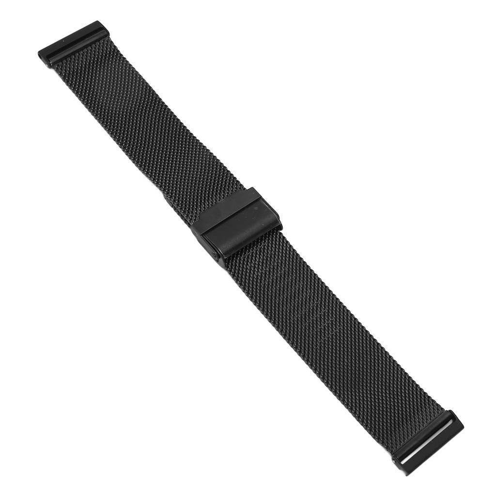 Watch Wristband 24mm Stainless Steel Mesh Adjustable Strap For Suunto Spartan HR 7 D5i Black