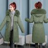 Women's Winter Parka with Detachable Inner Lining, Korean Style Long Loose Plus Size Thickened Cotton Coat