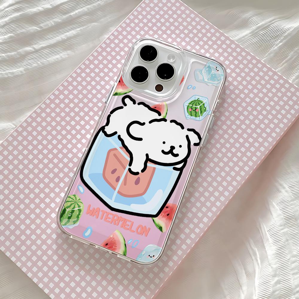 Line Puppy Maltese Summer Phone Case For Samsung Galaxy S25 S24 S23 S22 S21 S20 FE Note20 Note10 Edge Plus Ultra Lite 5G Cover