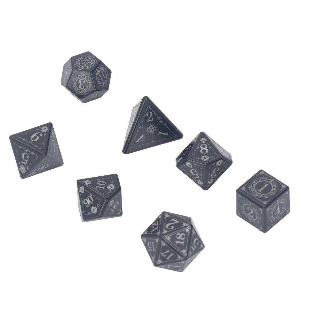 Набор из 7 светящихся игральных костей с зарядным устройством USB перезаряжаемые электронные светодиодные многогранные игральные кости с теплым светом