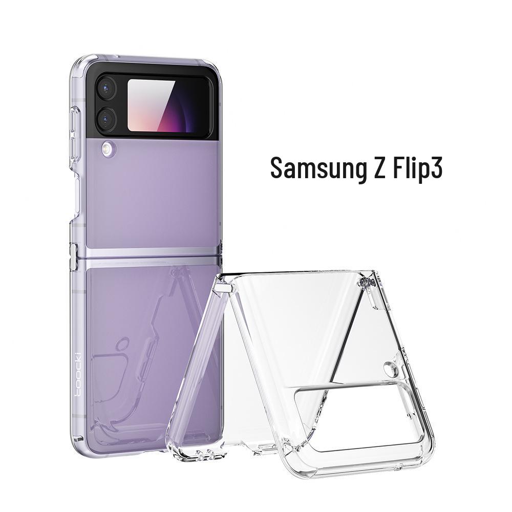 Прозрачный противоударный чехол Toocki для Samsung Galaxy Z FLIP 6 - Защитная крышка с 3-кратным складыванием