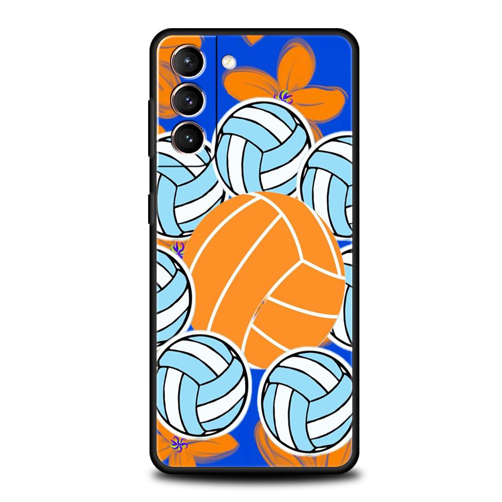Volleyball Painted Phone Case for Samsung Galaxy S25 S24 S23 S22 S20 S21 FE Ultra S10 S10E Plus S25 Edge 5G Soft TPU Cover Capas