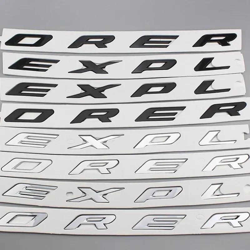 3D ABS EXPLORER Letters Car Front Hood Bonnet Emblem Badge Sticker for Ford Explorer 2011-2019 Car Styling Accessories