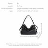 Large Capacity Motorcycle Shoulder Bag Soft Underarm Bag Leather Tote Bag  Casual Commuting
