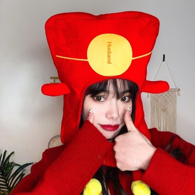 2026 Год Лошади Красный Конверт Бога Богатства Шляпа Забавная Повязка на Голову для Детей на Китайский Новый Год, Милый Реквизит для Фото и Костюм для Выступления