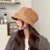 New Retro Corduroy Fisherman Hat Autumn and Winter Style Face Showing Small Basin Hat Hepburn Style Versatile Bucket Hat for Women