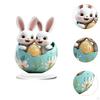 2D Acrylic Sign Easter Bunny Ornament Colorful Egg Decoration Desktop Decor for Gifts