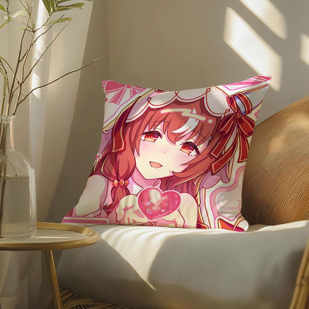 U-Umamusume Cushion Cover Soft Short Plush Pillow Cover Smooth Cozy Texture Aesthetic Cushion Case Home Decor