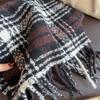 Женский зимний кашемировый шарф в клетку пашмина роскошный бренд шали и накидки буфанда хиджаб дорожные палантины эшарп теплое одеяло