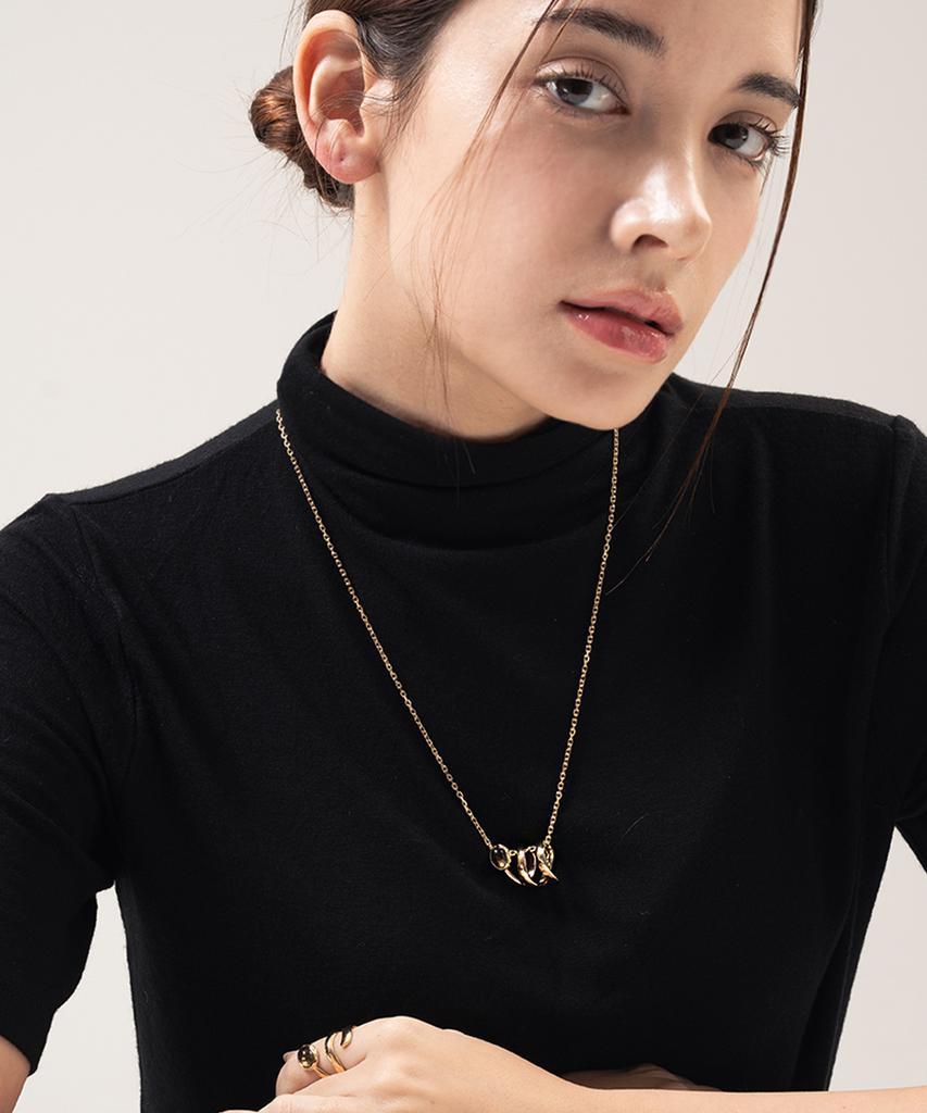 Jnui Spiral Necklace 14K Gold Plated