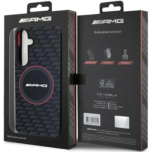 Чехол Amg Silicone Carbon Pattern Magsafe для Samsung Galaxy S24+ - черный