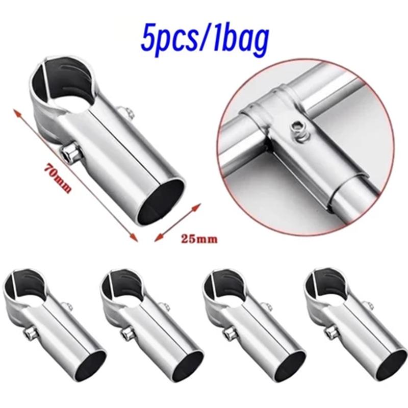 Tube Connector 25mm Structural Pipe Metal Joiner 5pcs 10pcs for Workshop Furniture Home Storage System Easy Setup Durable