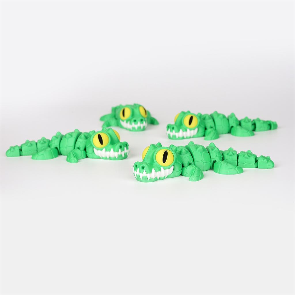 3D-печатная шарнирная модель животного Игрушка-крокодил с подвижными суставами Реалистичный дизайн Образовательная коллекционная модель для детей и взрослых