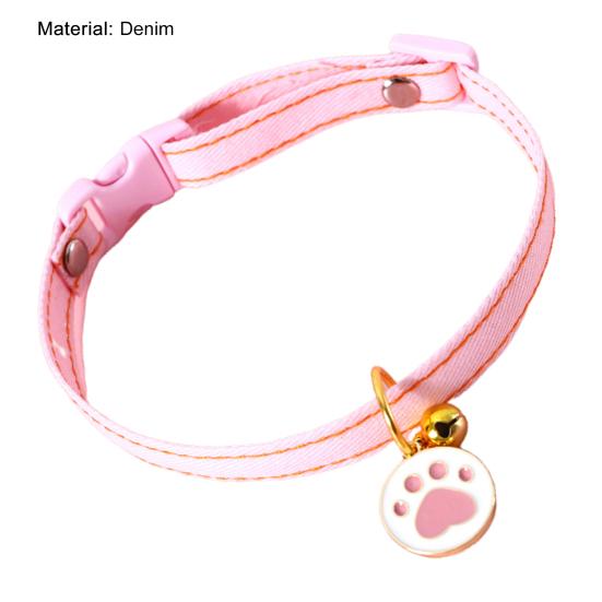 Ошейник для щенка, милый кулон в виде кости лапы, регулируемая пряжка, ожерелье для кошек и собак, декоративный ошейник
