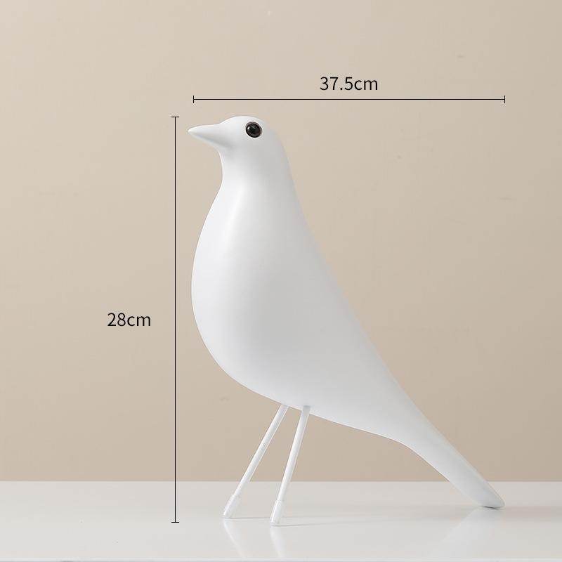 Nordic Decoration Modern Home Office Decoration Soft Decoration Resin Creative Crafts Black and White Bird