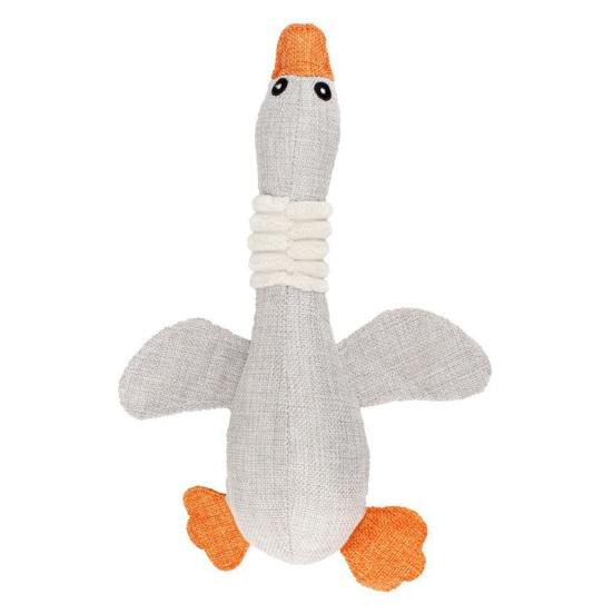 Indestructible Goose Dog Toy for Heavy Chewers Pet Stuffed Wild Goose Chew Toy with Squeaker Supports Healthy Chewing Instincts for Dogs Mental