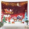 Рождественский гобелен Дед Мороз Снежинка Новогодний фон Настенное украшение Камин Носки Подарки Подвесная ткань