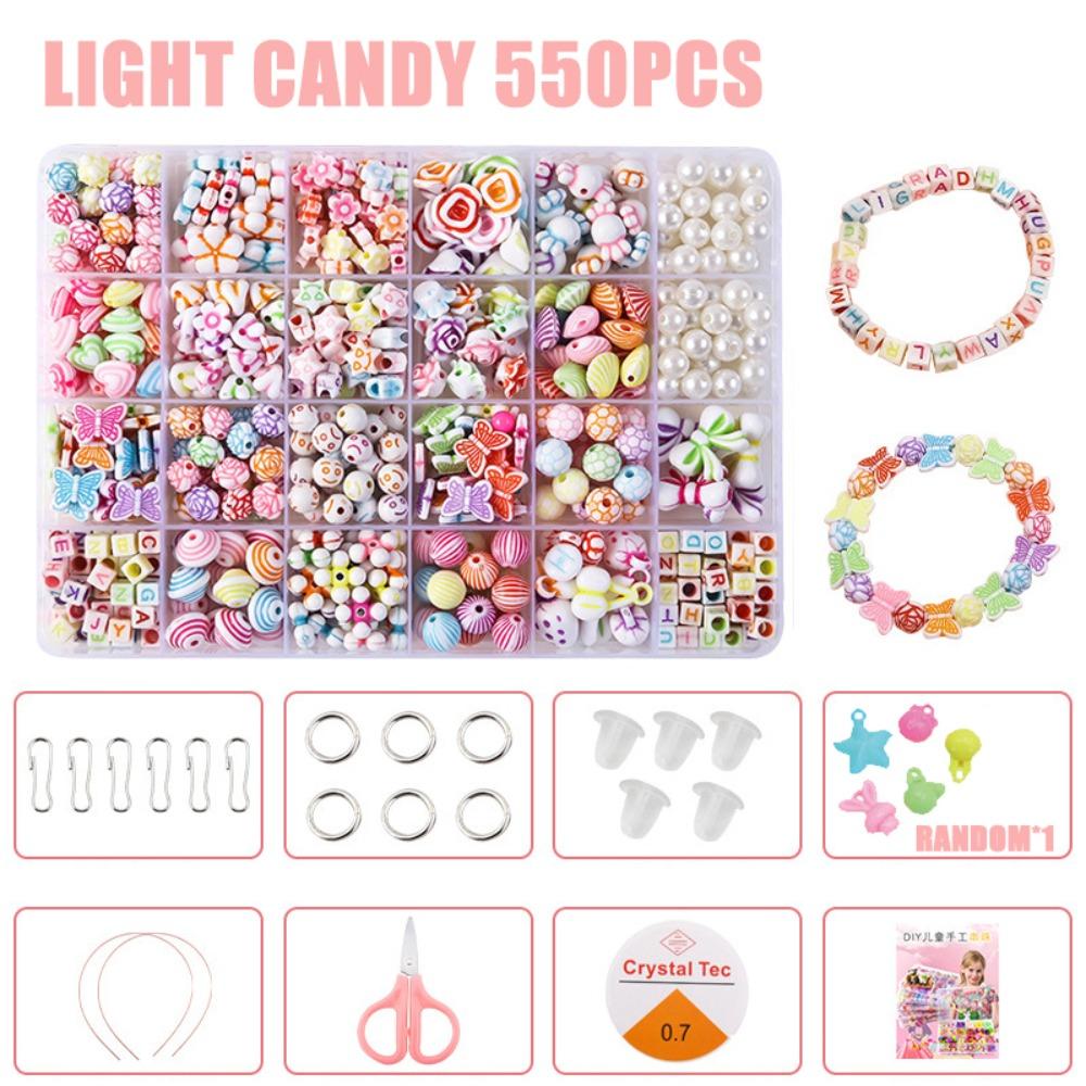 Jewelry Set DIY Handmade Beaded Kit Toy Arts Crafts Beads Toys for Children Girl Children's Toys