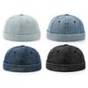 Джинсовая кепка Docker без полей, однотонная матросская шапка, мужская и женская, регулируемая шляпа для папы