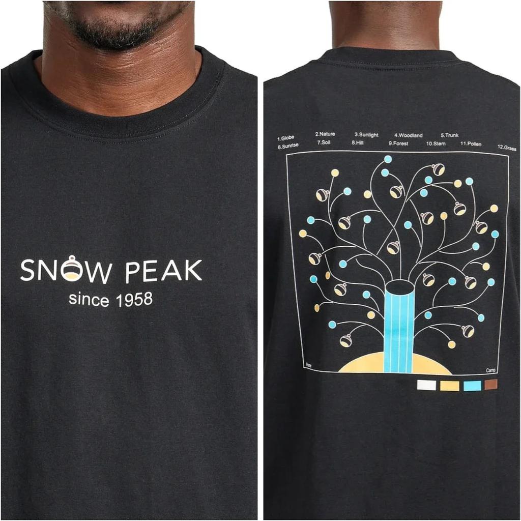 2025 New Simple Design Snow Peak Outdoor T-shirt Men's Cotton Short Sleeve Leisure Comfortable Japanese and Korean Trend Brand