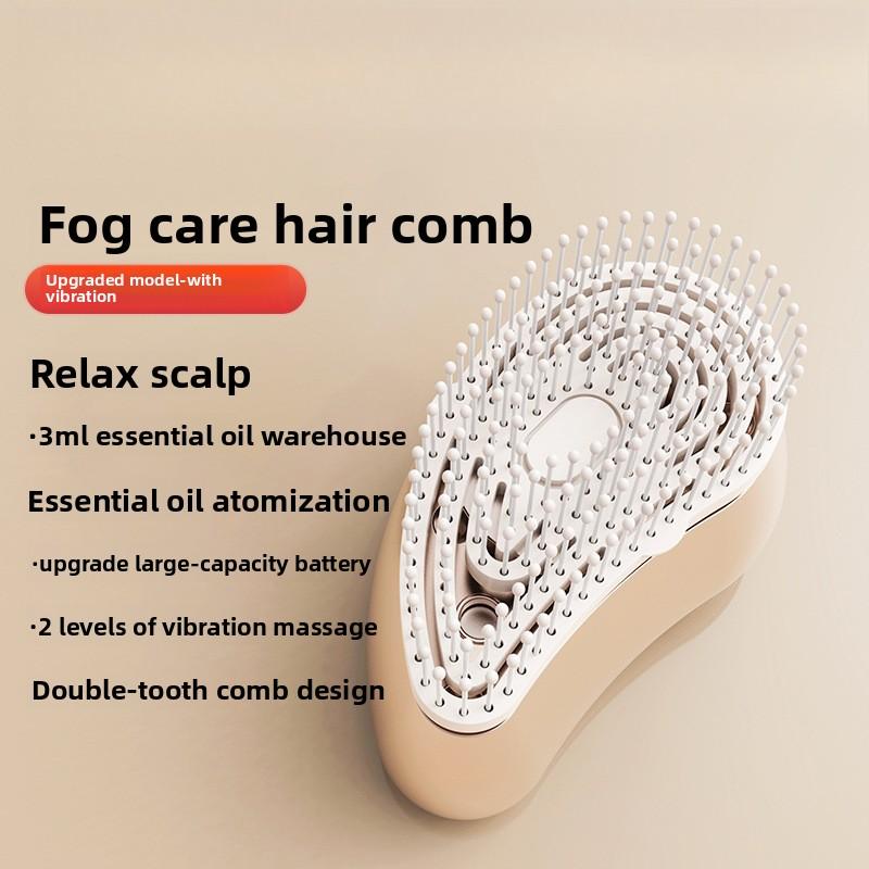 Электрическая расческа-спрей для ухода за волосами, вибрирующий инструмент для прочистки меридианов головы, мист с эфирными маслами питает кожу головы, многофункциональный массажер для волос
