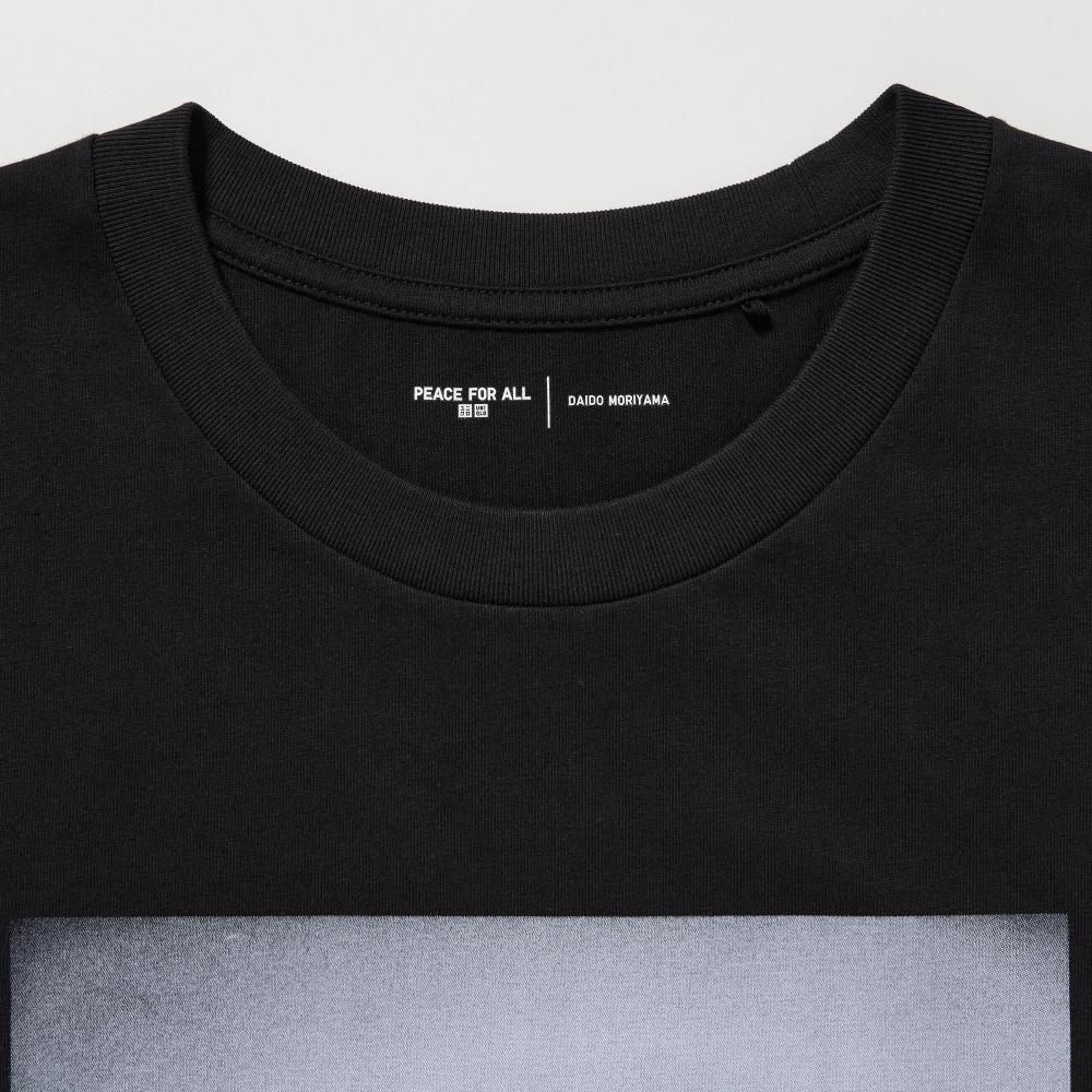 Uniqlo Футболка с принтом «Япония, мир для всех», короткий рукав, стандартный покрой, Дайдо Морияма