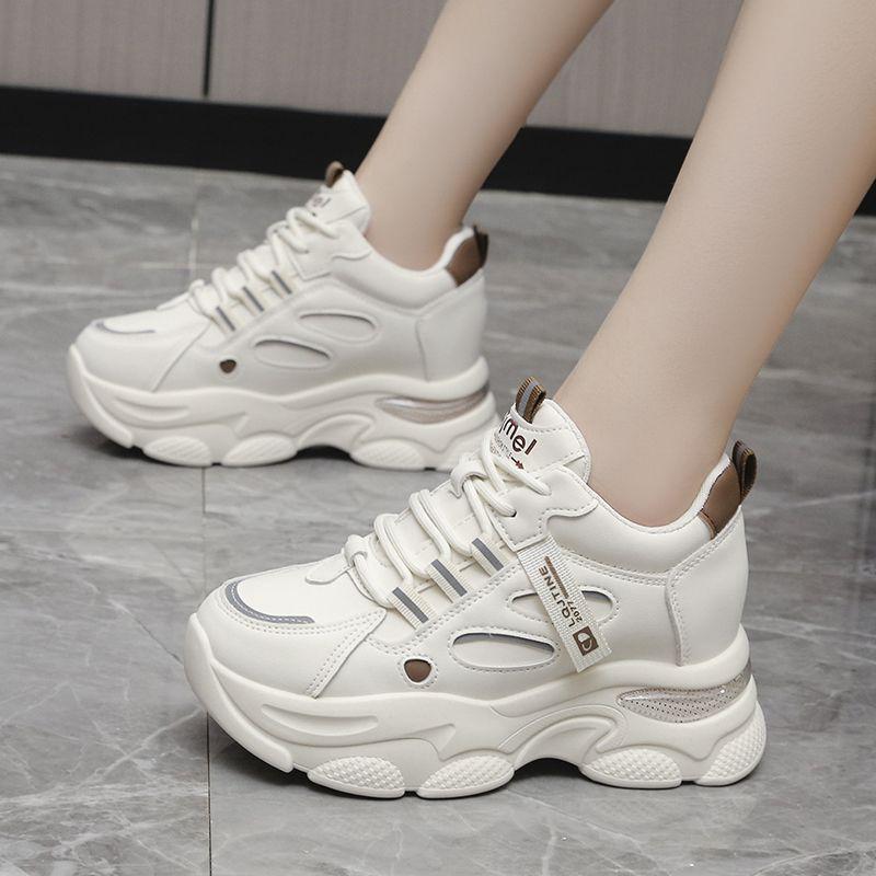 Inner Heightening Dad Shoes Women's Spring and Autumn New Versatile Small Thick-soled Breathable Casual Sports Little White Shoes