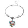 Изысканный браслет для членов семьи с инкрустацией цветными стразами в виде сердец любви, подарок для близких