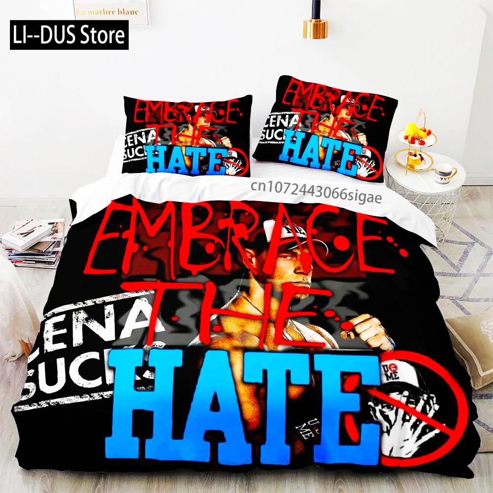 2025 WWE RAW Single Double Wrestling Bedding Set Queen King Size Duvet Cover For Boys Bedroom 3D Print Quilt Cover Pillowcase