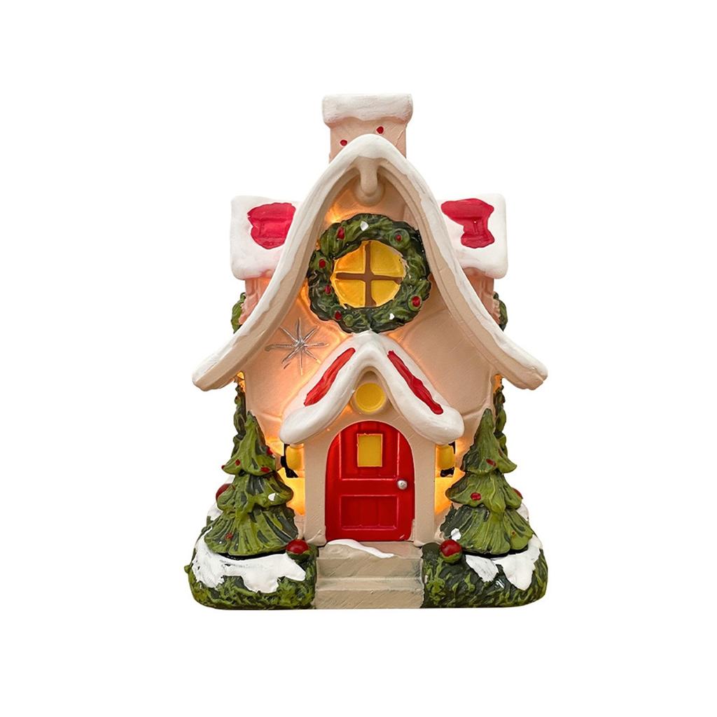 Рождественский Снежный домик Аромалампа Декор Дом Жилая комната Смола Поделки Украшение Легкая роскошь Высокий класс Снежный домик Печь Без света
