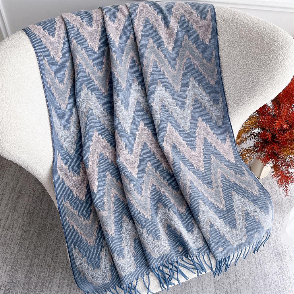 [T818] 96*96cm Square Women Jacquard Scarf Thick Imitation Cashmere Tassel Shawl Winter Warm Neck Hijab Wrap Pashmina Blanket